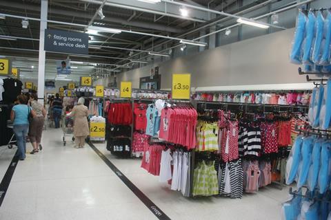 George at Asda has its own entrance, and boasts a back-to-school offer and ‘action alley